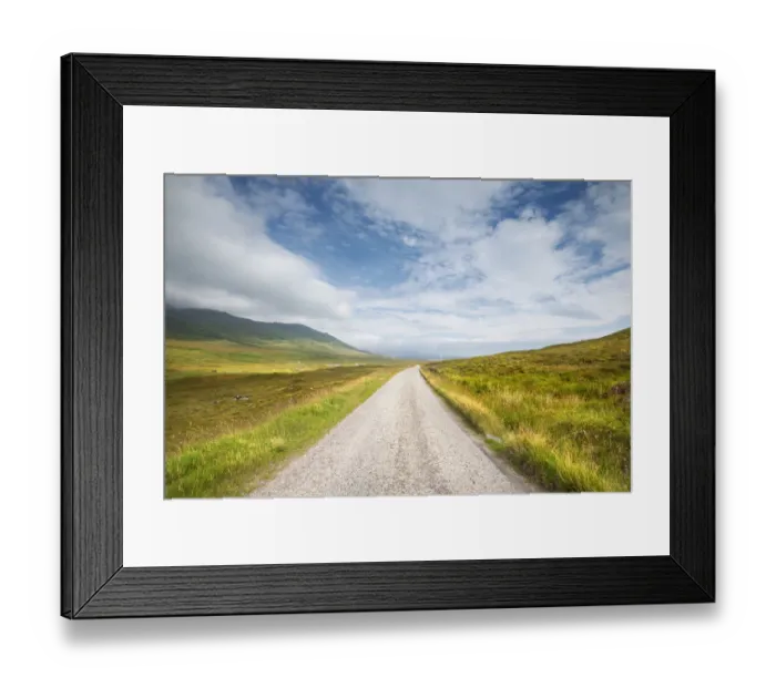 Framed Print : Single Track Road, Northern Highlands at Inchkinloch, Sutherland, Scotland, Great Britain, Europe Framed Print : Single Track Road, Northern Highlands at Inchkinloch, Sutherland, Scotland, Great Britain, Europe