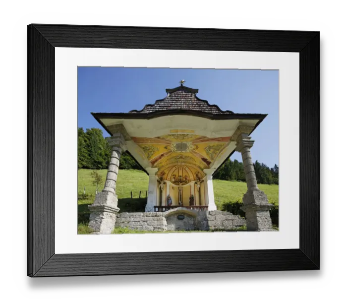 Framed Print : Calvary Chapel on Kunterweg, Ramsau bei Berchtesgaden, Berchtesgadener Land, Upper Bavaria, Bavaria, Germany, Europe, PublicGround Framed Print : Calvary Chapel on Kunterweg, Ramsau bei Berchtesgaden, Berchtesgadener Land, Upper Bavaria, Bavaria, Germany, Europe, PublicGround