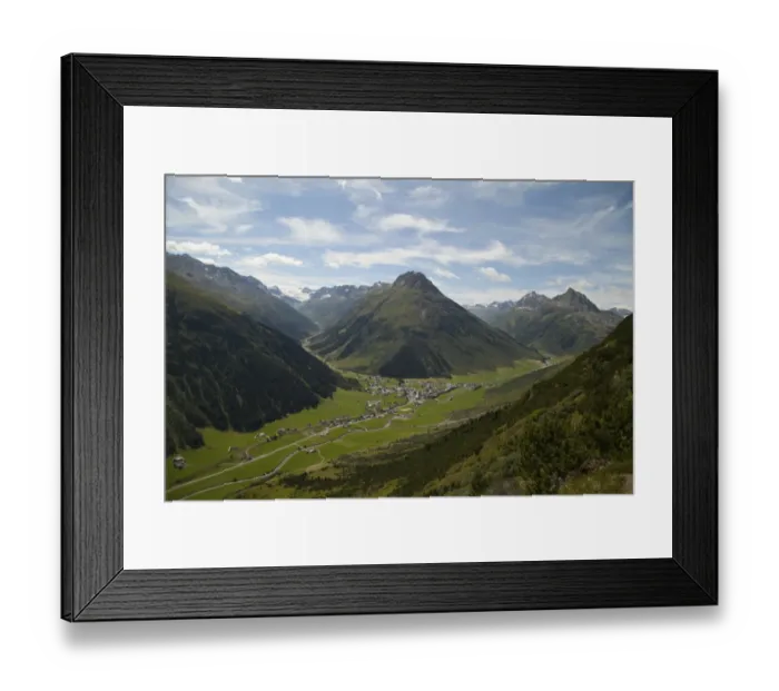 Framed Print : Mountain landscape, Galtur, Paznauntal valley, Tyrol, Austria Framed Print : Mountain landscape, Galtur, Paznauntal valley, Tyrol, Austria