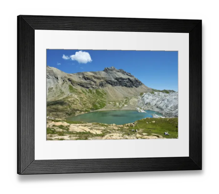 Framed Print : Lac des Autannes, lake in the mountains, Bernese Alps, Canton of Valais, Switzerland Framed Print : Lac des Autannes, lake in the mountains, Bernese Alps, Canton of Valais, Switzerland