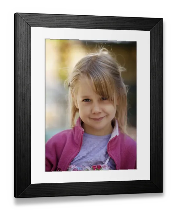 Framed Print : Girl, 7 years, portrait Framed Print : Girl, 7 years, portrait