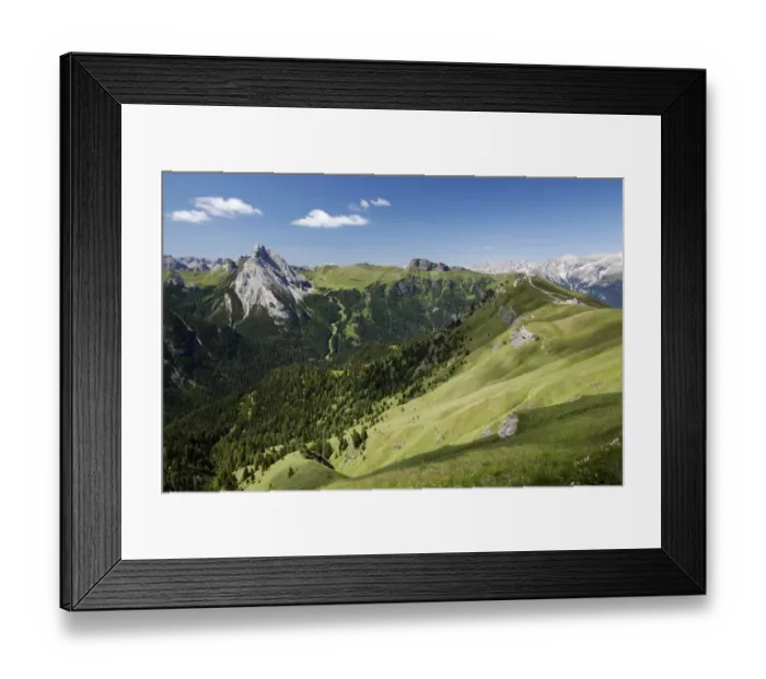 Framed Print : Col dei Rossi with Belvedere Hut, Dolomites, Waldhauser, Dolomiten, Italy Framed Print : Col dei Rossi with Belvedere Hut, Dolomites, Waldhauser, Dolomiten, Italy