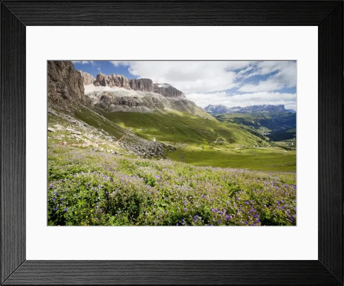 Framed Print : Sella Group seen from Pordoi Pass, Dolomites, Waldhauser, Dolomiten, Italy Framed Print : Sella Group seen from Pordoi Pass, Dolomites, Waldhauser, Dolomiten, Italy