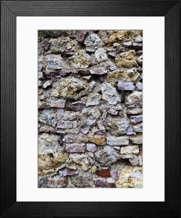 Framed Print : Weathered stone wall, brick wall Framed Print : Weathered stone wall, brick wall