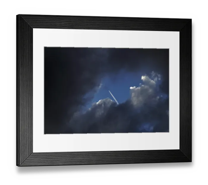 Framed Print : Sky, clouds, contrails Framed Print : Sky, clouds, contrails