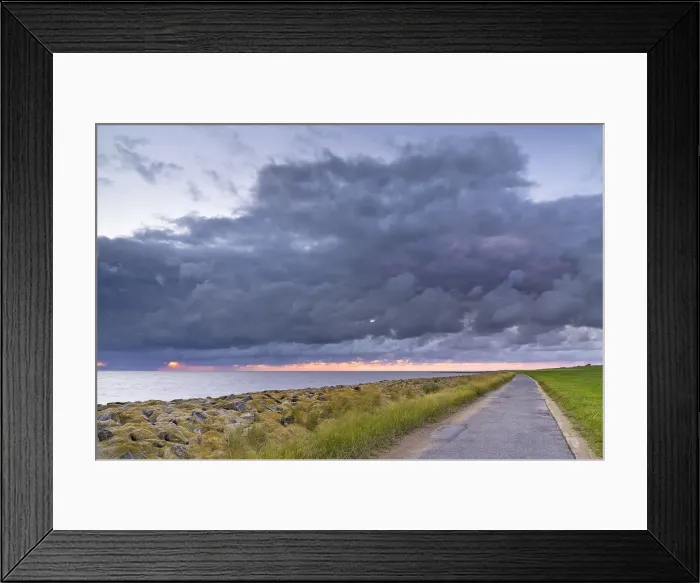 Framed Print : Bike path or walking trail along the North Sea, Wremer Tief, Wremen, Lower Saxony, Germany, Europe Framed Print : Bike path or walking trail along the North Sea, Wremer Tief, Wremen, Lower Saxony, Germany, Europe
