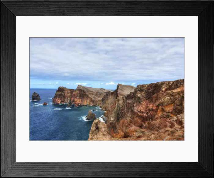 Framed Print : Steep cliffs on the volcanic peninsula of Ponta de Sao Lourenco, nature reserve, Funchal, Canical, Ilha da Madeira, Portugal Framed Print : Steep cliffs on the volcanic peninsula of Ponta de Sao Lourenco, nature reserve, Funchal, Canical, Ilha da Madeira, Portugal