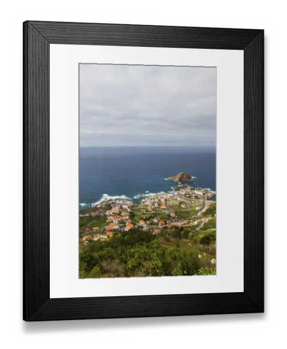 Framed Print : View over Porto Moinz, Lanceiros, Porto Moniz, Madeira, Portugal