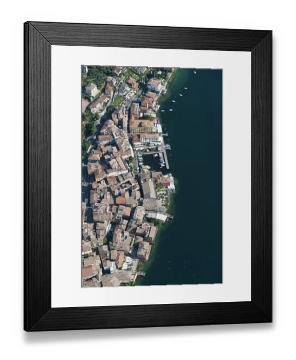 Framed Print : Aerial view, Malcesine, historic town, Lake Garda, Veneto, Verona Province, Italy Framed Print : Aerial view, Malcesine, historic town, Lake Garda, Veneto, Verona Province, Italy