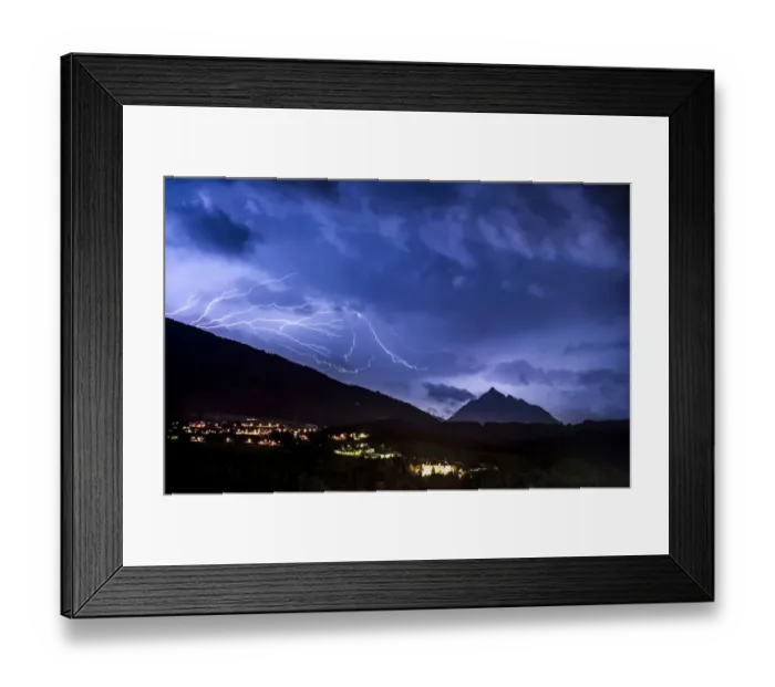 Framed Print : Ominous clouds and lightning bolts from thunderclouds over the Stubai Valley near Innsbruck, in the back Mt. Serles and Aldrans and Lans villages, night scene, Innsbruck, Tyrol, Austria, Europe Framed Print : Ominous clouds and lightning bolts from thunderclouds over the Stubai Valley near Innsbruck, in the back Mt. Serles and Aldrans and Lans villages, night scene, Innsbruck, Tyrol, Austria, Europe