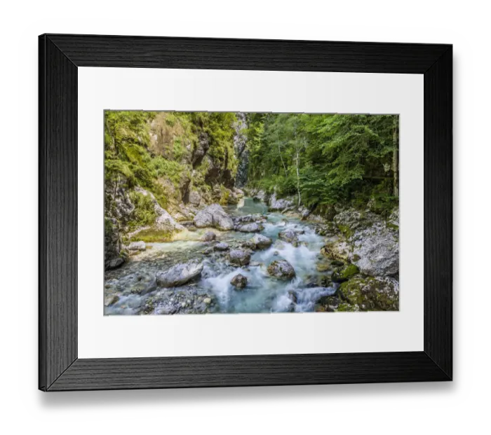 Framed Print : Tolmin Gorge, Emerald Route, Triglav National Park, Tolmin, Goriska, Slovenia Framed Print : Tolmin Gorge, Emerald Route, Triglav National Park, Tolmin, Goriska, Slovenia