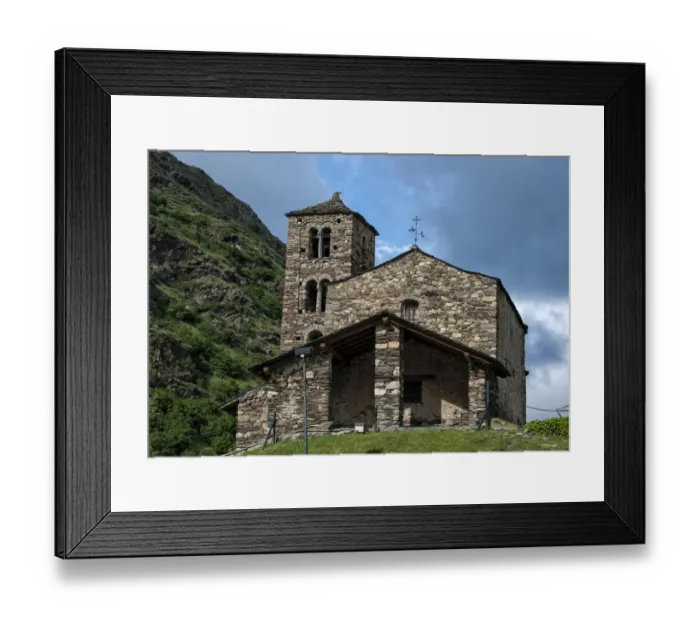 Framed Print : Sant Joan de Caselles Church, Cultural Heritage of Andorra, Canillo, Andorra Framed Print : Sant Joan de Caselles Church, Cultural Heritage of Andorra, Canillo, Andorra
