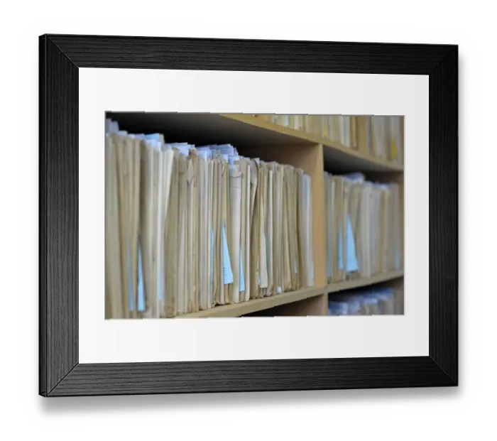 Framed Print : Old files, archive Framed Print : Old files, archive