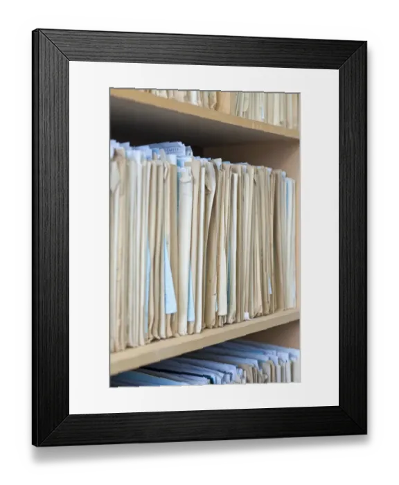 Framed Print : Old files, archive Framed Print : Old files, archive