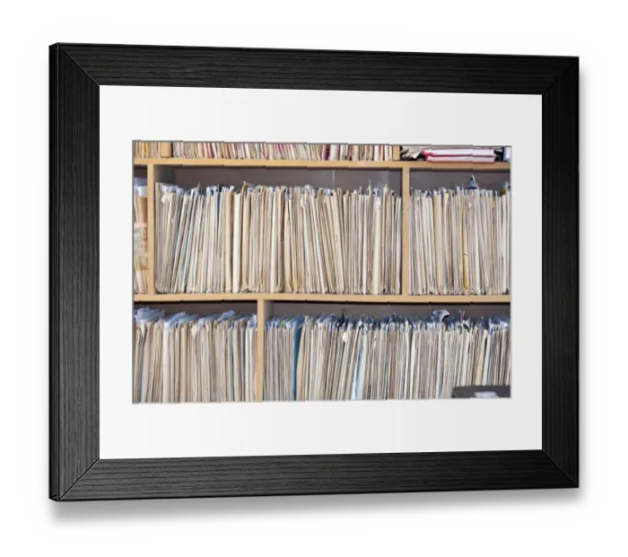 Framed Print : Old files, archive Framed Print : Old files, archive