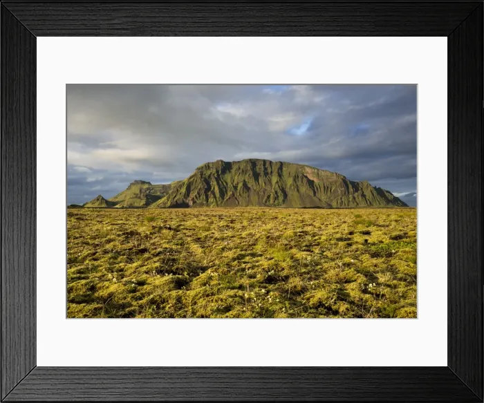 Framed Print : Mossy Mt. Hafursey, South Coast, Iceland, Europe Framed Print : Mossy Mt. Hafursey, South Coast, Iceland, Europe
