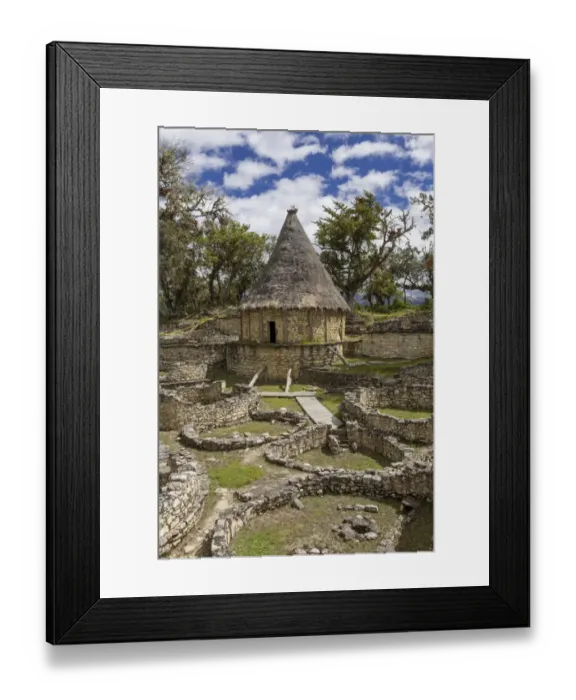 Framed Print : Reconstructed house of the Chachapoya Andean people, Kuelap, Peru, South America Framed Print : Reconstructed house of the Chachapoya Andean people, Kuelap, Peru, South America