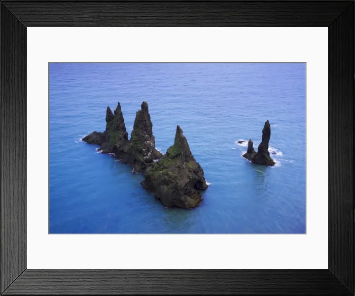 Framed Print : Reynisdrangar rocks at Vik i Myrdal, South Coast, Iceland, Europe Framed Print : Reynisdrangar rocks at Vik i Myrdal, South Coast, Iceland, Europe