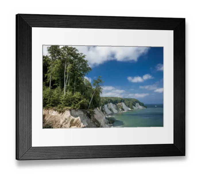 Framed Print : Chalk cliffs on the coast, Jasmund National Park, Rugen island, Rugen, Mecklenburg-Western Pomerania, Germany Framed Print : Chalk cliffs on the coast, Jasmund National Park, Rugen island, Rugen, Mecklenburg-Western Pomerania, Germany