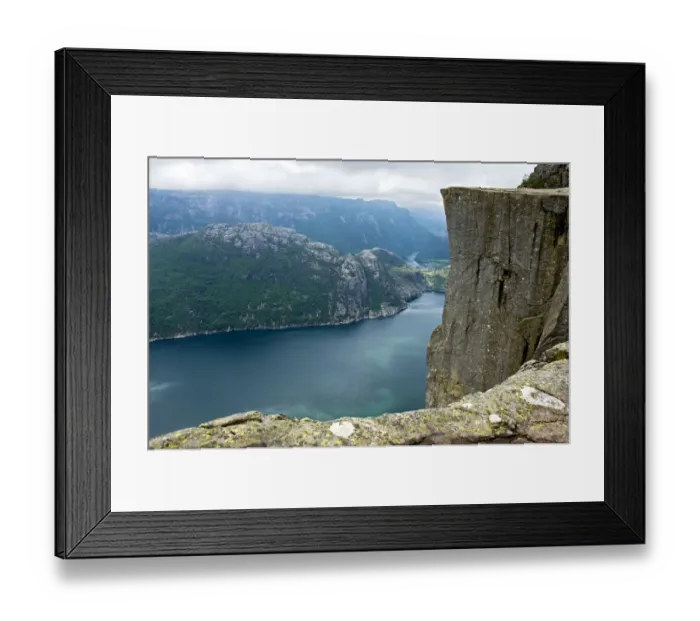 Framed Print : The Lysefjord, the Pulpit Rock on the right, Rogaland, Norway