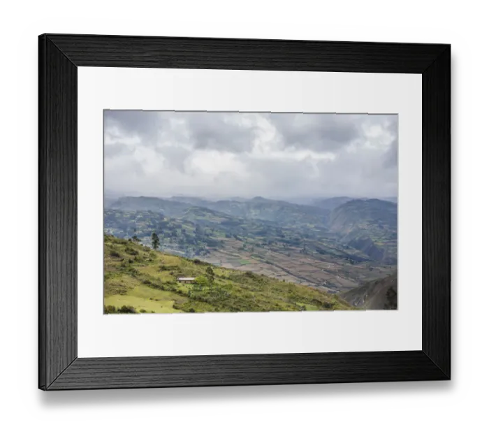 Framed Print : Agricultural land, Peruvian Andes, Yerbabuena, Chachapoyas, Peru, South America Framed Print : Agricultural land, Peruvian Andes, Yerbabuena, Chachapoyas, Peru, South America