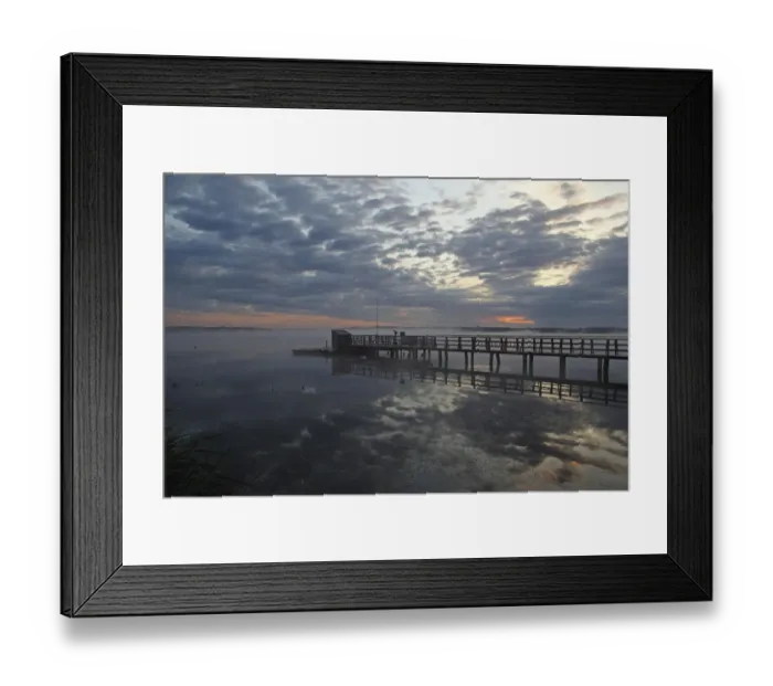 Framed Print : Jetty at Federsee lake, clouds, reflections, Federsee lake nature reserve, morning mood, Baden-Wuerttemberg, Germany, Europe Framed Print : Jetty at Federsee lake, clouds, reflections, Federsee lake nature reserve, morning mood, Baden-Wuerttemberg, Germany, Europe
