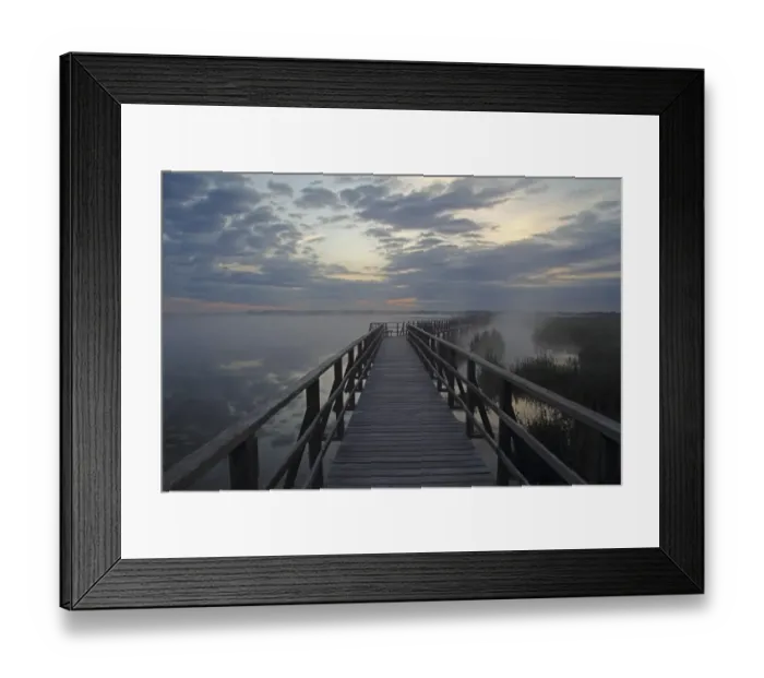 Framed Print : Jetty at Federsee lake, Federsee lake nature reserve, morning mood, Baden-Wuerttemberg, Germany, Europe Framed Print : Jetty at Federsee lake, Federsee lake nature reserve, morning mood, Baden-Wuerttemberg, Germany, Europe