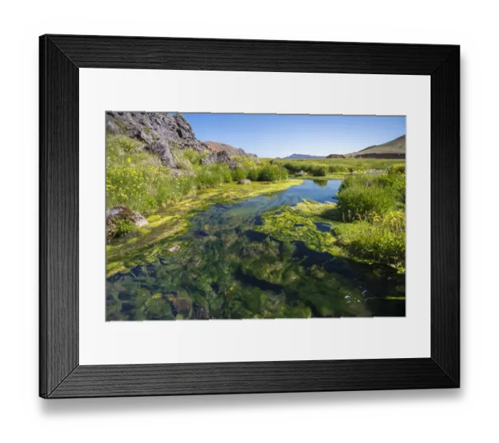 Framed Print : Hot creed with algae and minerals, Landmannalaugar, Fjallabak Nature Reserve, Highlands, Iceland, Europe Framed Print : Hot creed with algae and minerals, Landmannalaugar, Fjallabak Nature Reserve, Highlands, Iceland, Europe