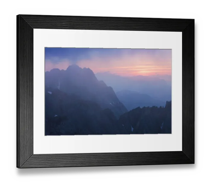 Framed Print : Summer solstice with fog in the Karwendel, Tyrol, Austria Framed Print : Summer solstice with fog in the Karwendel, Tyrol, Austria