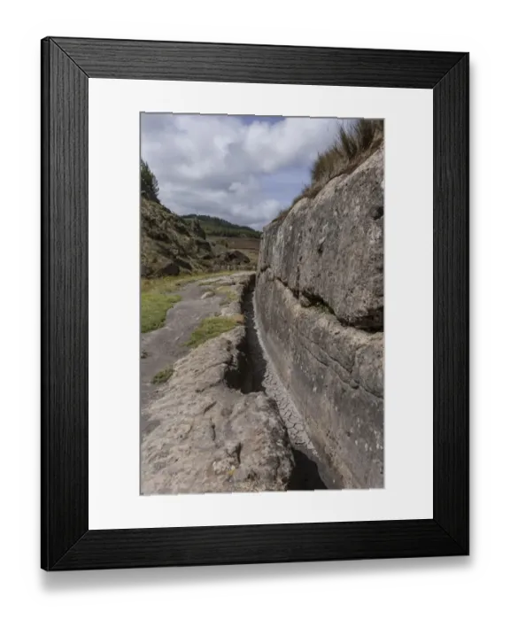 Framed Print : Pre-inka water channel, Cumbemajo, Cajamarca, Peru, South America Framed Print : Pre-inka water channel, Cumbemajo, Cajamarca, Peru, South America
