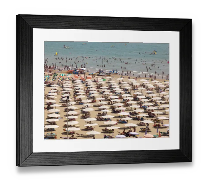 Framed Print : View of the beach with parasols, sun loungers and bathers, Lignano Sabbiadoro, Udine, Adriatic Coast, Italy, Europe Framed Print : View of the beach with parasols, sun loungers and bathers, Lignano Sabbiadoro, Udine, Adriatic Coast, Italy, Europe