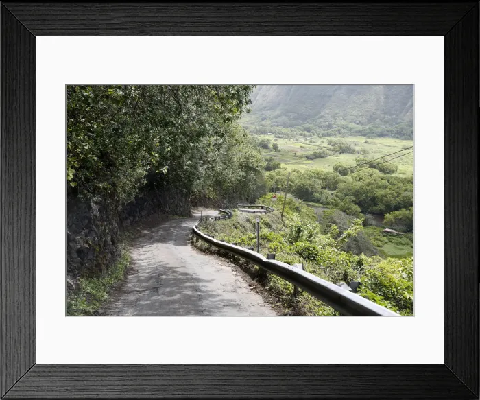 Framed Print : Steep mountain road with a 25% slope, Waipio Valley, Big Island, Hawaii, USA Framed Print : Steep mountain road with a 25% slope, Waipio Valley, Big Island, Hawaii, USA