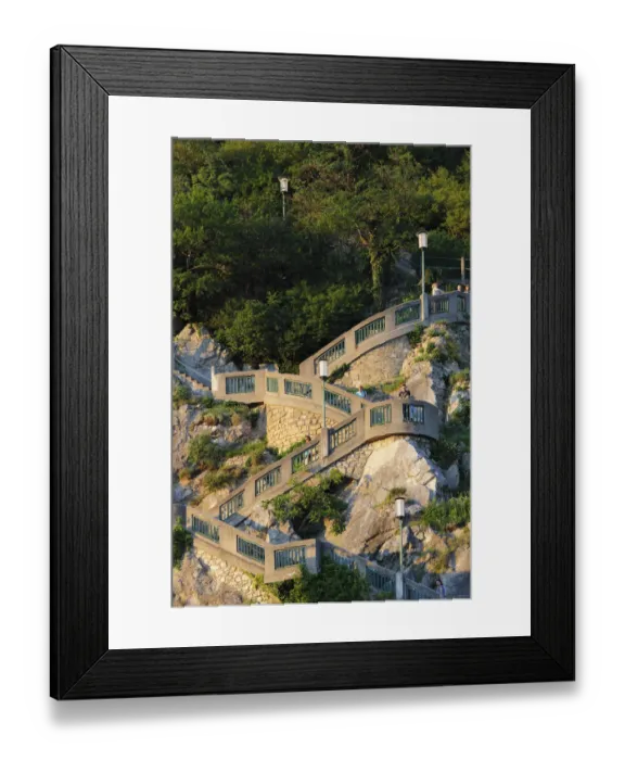 Framed Print : Schlossbergstiege, castle hill stairs, Graz, Styria, Austria, Europe, PublicGround