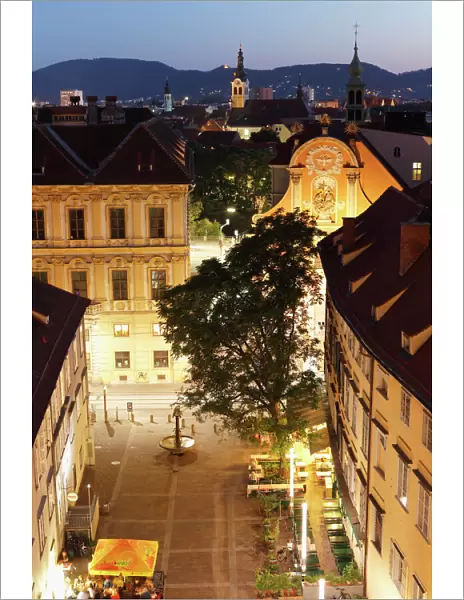 Schlossbergplatz square, Graz, Styria, Austria, Europe, PublicGround