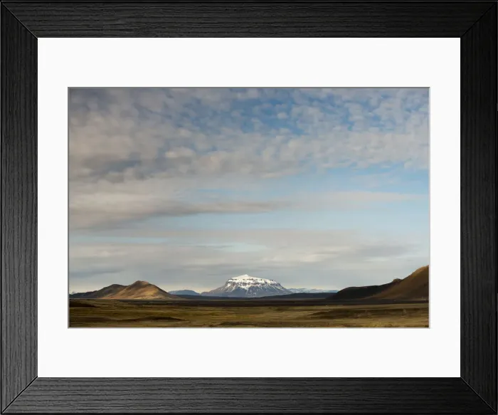 Framed Print : Heroubreio volcano, tuya, Highlands of Iceland, Iceland, Europe