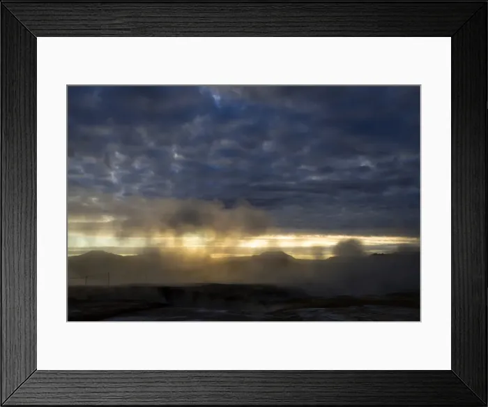 Framed Print : Backlit steam, Hveraroend geothermal area, Namafjall mountains, Myvatn area, Norourland eystra, the north-east region, Iceland, Europe Framed Print : Backlit steam, Hveraroend geothermal area, Namafjall mountains, Myvatn area, Norourland eystra, the north-east region, Iceland, Europe