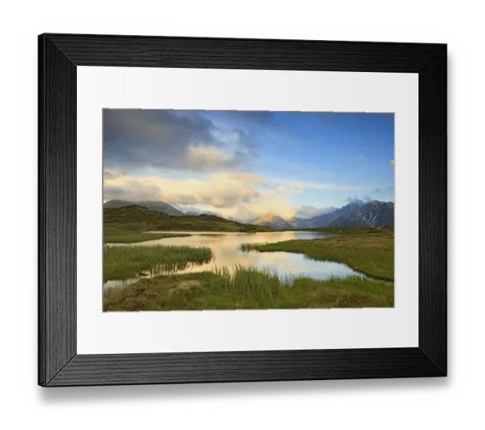 Framed Print : Cloudy sky at Jaufenpass, Passo di Monte Giovo, mountain lake, evening mood, Sterzing, South Tyrol, Italy Framed Print : Cloudy sky at Jaufenpass, Passo di Monte Giovo, mountain lake, evening mood, Sterzing, South Tyrol, Italy