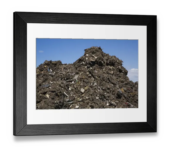 Framed Print : Pile of discarded automotive debris at a waste management site, Quebec, Canada Framed Print : Pile of discarded automotive debris at a waste management site, Quebec, Canada