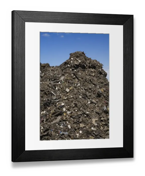 Framed Print : Pile of discarded automotive debris at a waste management site, Quebec, Canada Framed Print : Pile of discarded automotive debris at a waste management site, Quebec, Canada