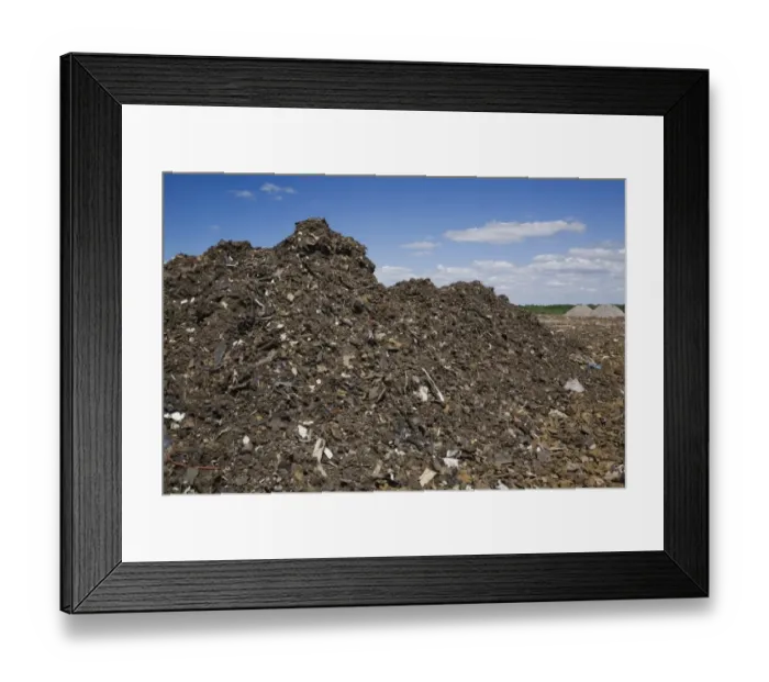 Framed Print : Pile of discarded automotive debris at a waste management site, Quebec, Canada Framed Print : Pile of discarded automotive debris at a waste management site, Quebec, Canada