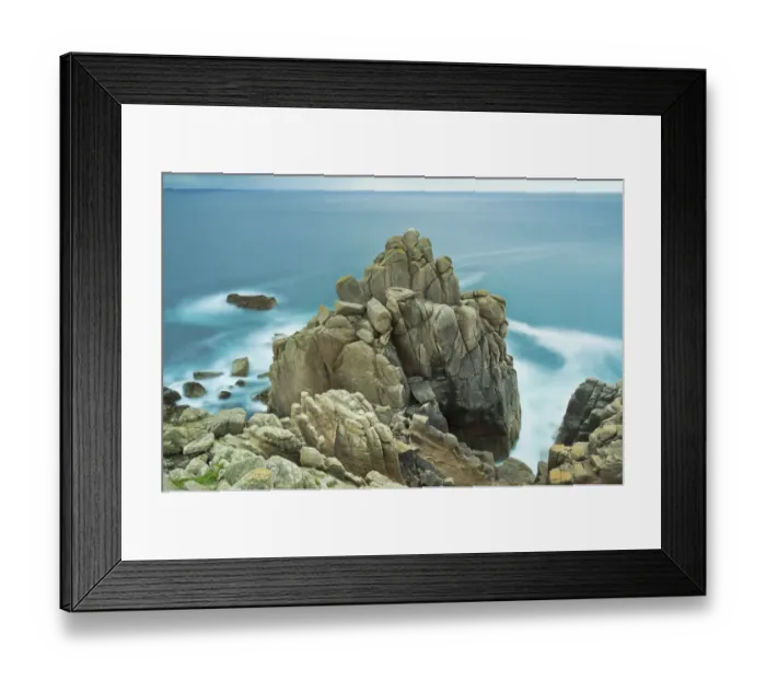 Framed Print : Rock formation in Porthgwarra, Cornwall, England, United Kingdom, Europe