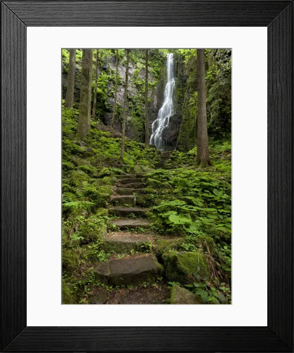 Framed Print : Burgbach Waterfall in Schapbach, Black Forest, Baden-Wuerttemberg, Germany, Europe Framed Print : Burgbach Waterfall in Schapbach, Black Forest, Baden-Wuerttemberg, Germany, Europe