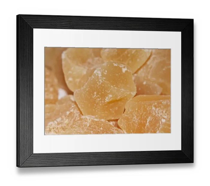 Framed Print : Candied ginger, unsulphured, spicy Framed Print : Candied ginger, unsulphured, spicy