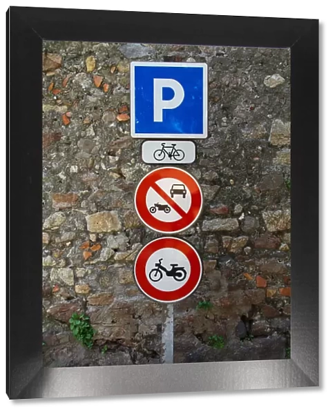 Parking area for bicycles, St. Tropez, France, Europe