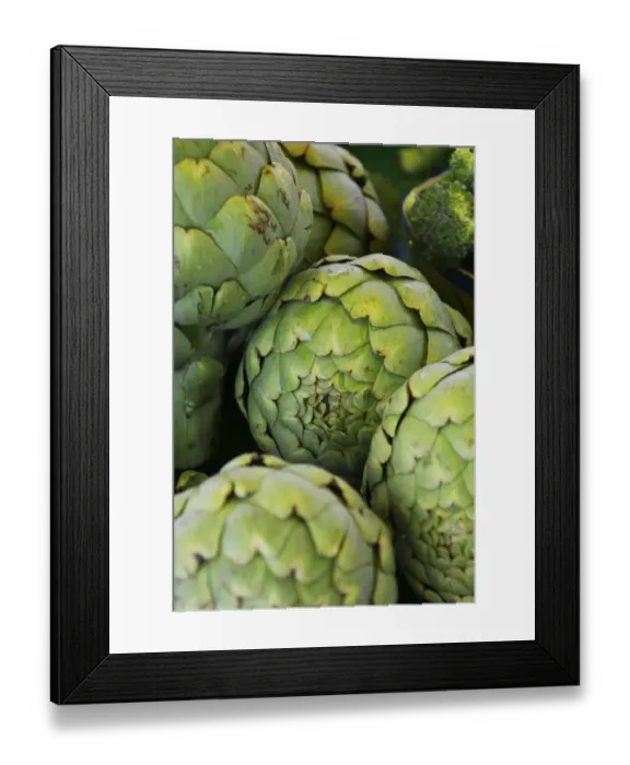 Framed Print : Artichokes on a market, French Riviera, France, Europe Framed Print : Artichokes on a market, French Riviera, France, Europe