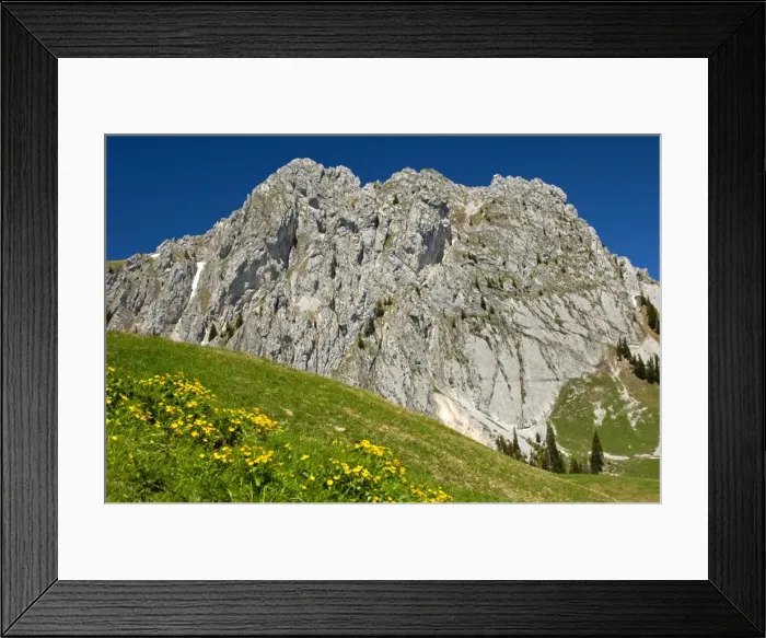 Framed Print : Gastlosen rocks, limestone cliffs, Ablandschen, Saanen, Canton of Bern, Switzerland Framed Print : Gastlosen rocks, limestone cliffs, Ablandschen, Saanen, Canton of Bern, Switzerland