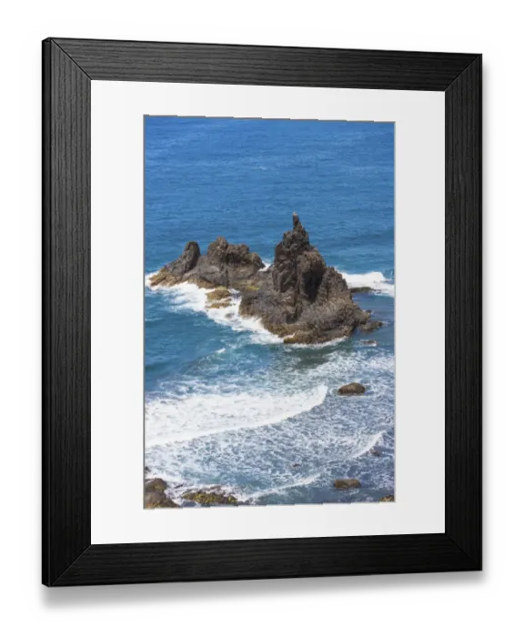 Framed Print : Cliffs in the Anaga Mountains with the Playa de Roque de las Bodegas beach, Almaciga, Almaciga, Tenerife, Canary Islands, Spain Framed Print : Cliffs in the Anaga Mountains with the Playa de Roque de las Bodegas beach, Almaciga, Almaciga, Tenerife, Canary Islands, Spain