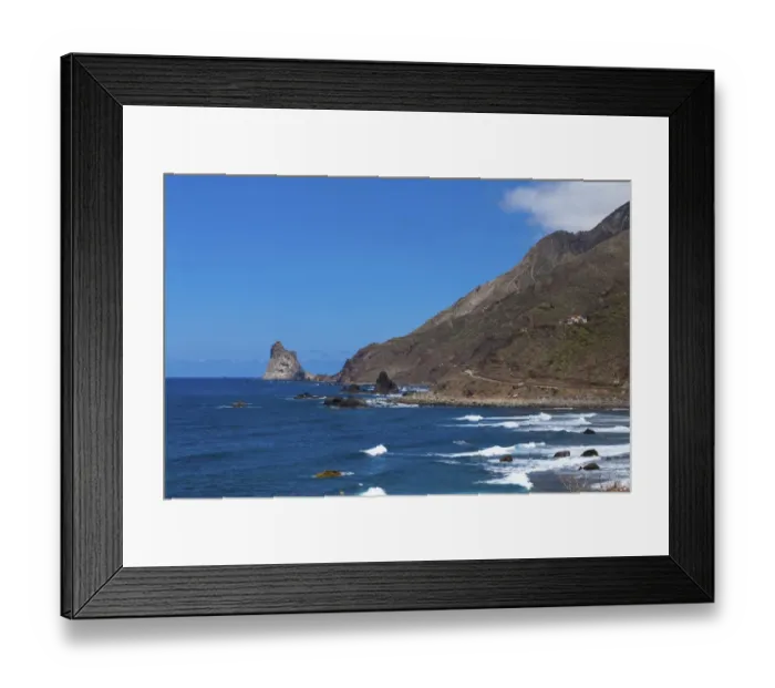 Framed Print : Cliffs in the Anaga Mountains with the Playa de Roque de las Bodegas beach, Almaciga, Almaciga, Tenerife, Canary Islands, Spain Framed Print : Cliffs in the Anaga Mountains with the Playa de Roque de las Bodegas beach, Almaciga, Almaciga, Tenerife, Canary Islands, Spain