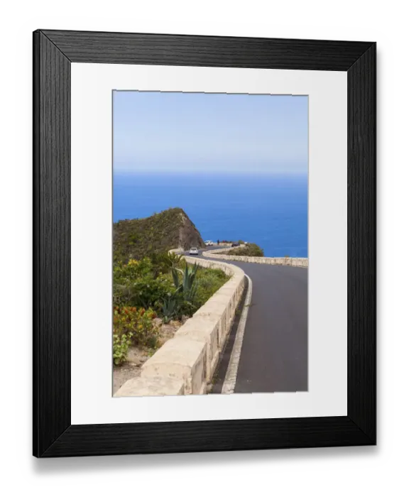Framed Print : Winding mountain road in the Anaga Mountains near the village of Taganana, Azano, Almaciga, Tenerife, Canary Islands, Spain Framed Print : Winding mountain road in the Anaga Mountains near the village of Taganana, Azano, Almaciga, Tenerife, Canary Islands, Spain