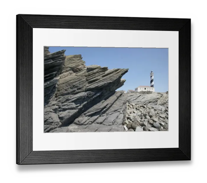 Framed Print : Cap de Favaritx lighthouse, Cap de Favaritx, Cap de Favaritx, Minorca, Balearic Islands, Spain